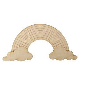 Rainbow with Clouds Craft Shapes - LaserworksUK