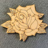 Rose Flower Craft Shapes | Wooden Craft Shapes - Laserworksuk