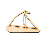 Sailing Boat Craft Shapes - Wooden Outline Yacht Shapes - Laserworksuk