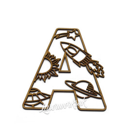 Space Theme Alphabet Letters - Full Set Available - LaserworksUK