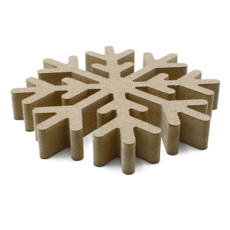 Stand Up Snowflakes - Wooden Craft Shapes - Laserworksuk