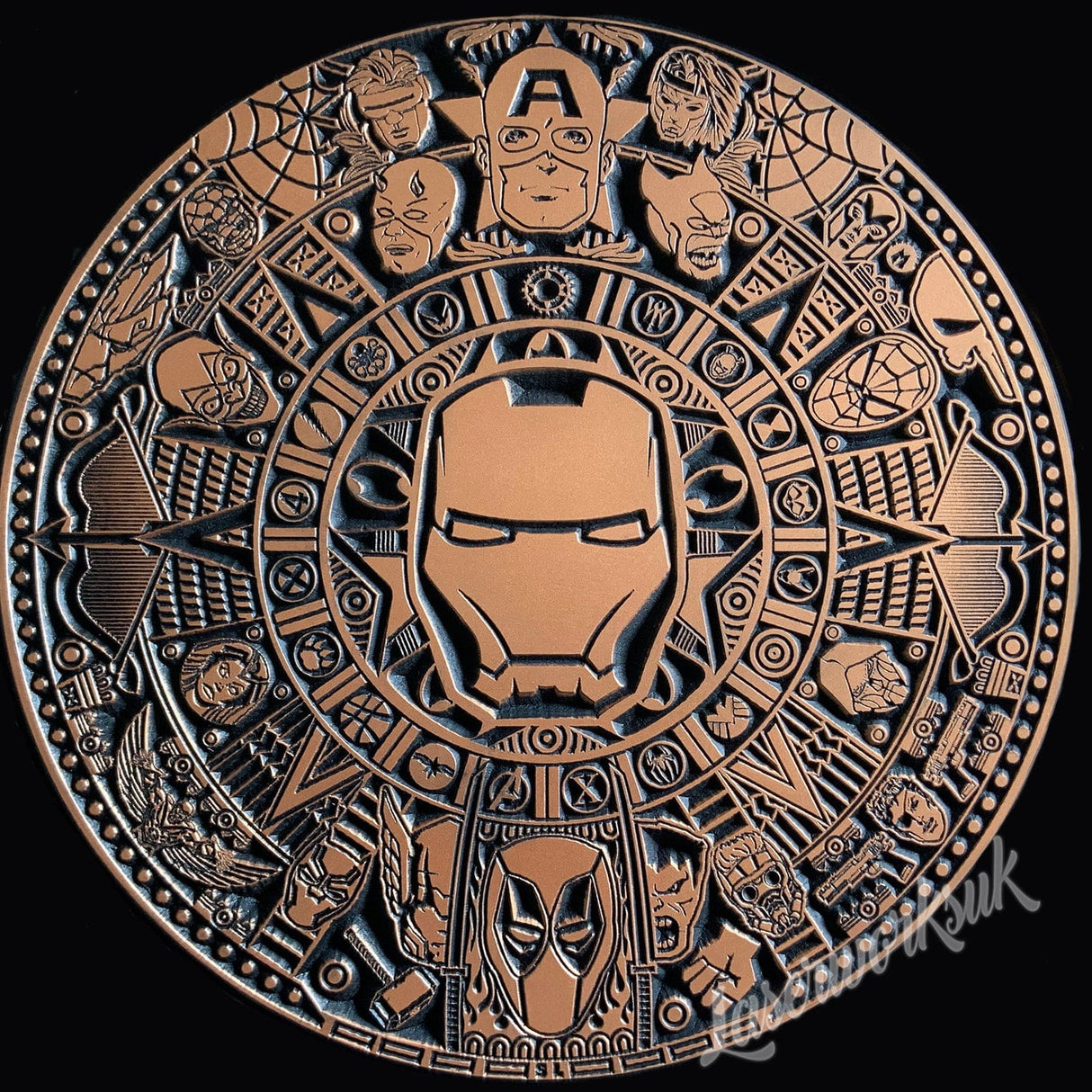Star Wars Themed Aztec calendar - Wall Panel Décor - Laserworksuk