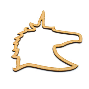 Unicorn Head Outline Shapes – Nursery Decor - LaserworksUK