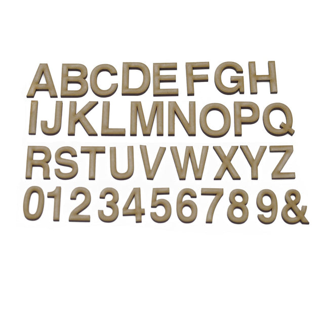 Wooden Alphabet Letters - Helvetica Bold Font - Full Alphabet - 2cm-40cm - Laserworksuk
