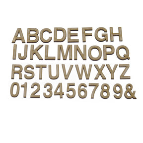 Wooden Alphabet Letters - Helvetica Bold Font - 2cm-40cm - LaserworksUK