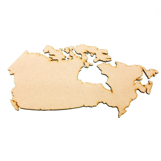 Wooden Canada Maps - Canadian Map Outline Shapes - Laserworksuk