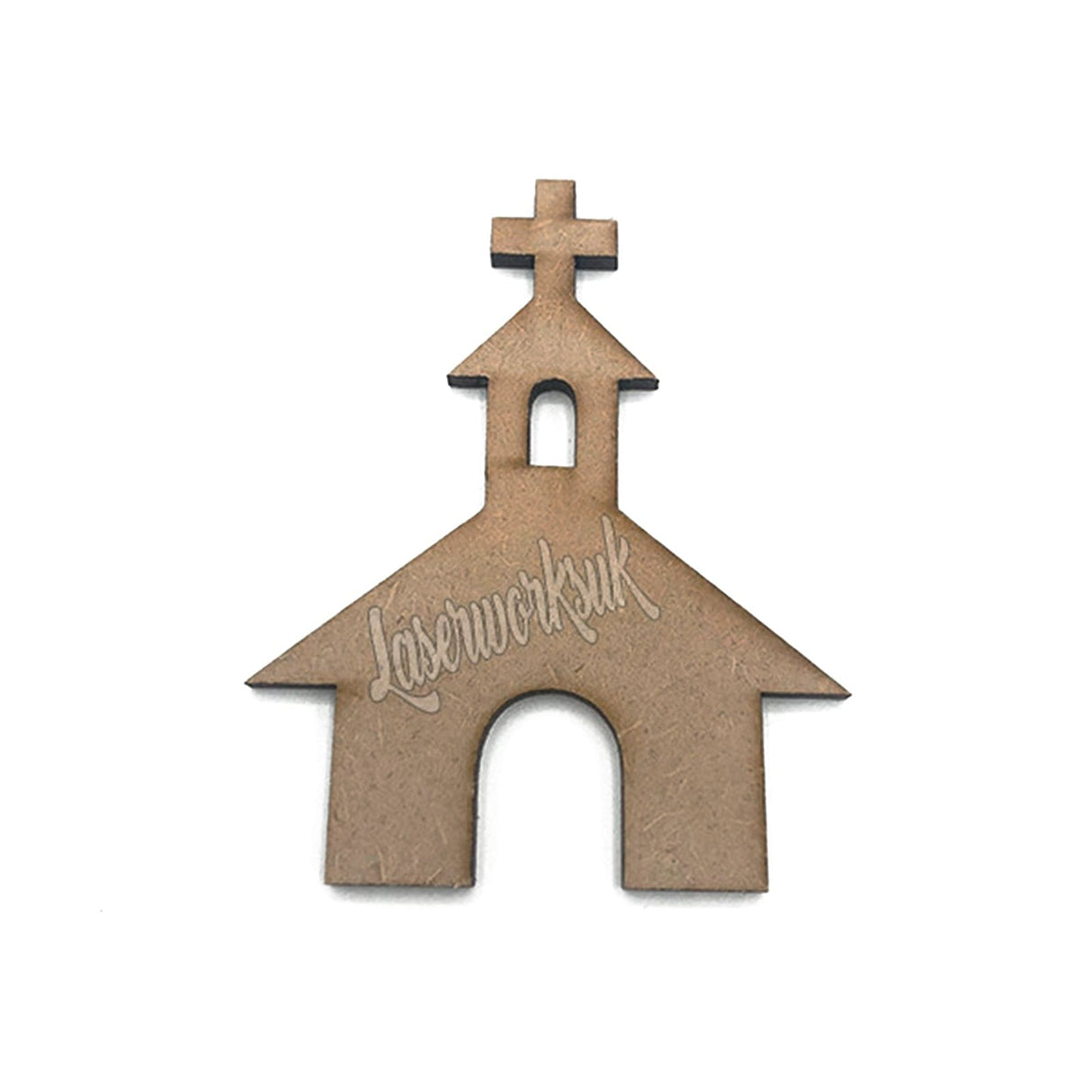 Wooden Church Cathedral | MDF Craft Shape Embellishments - Laserworksuk