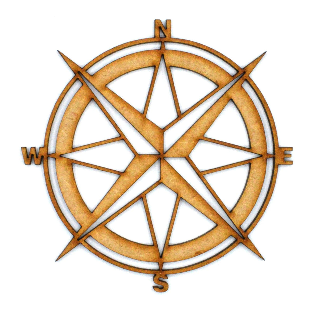 Wooden Compass Craft Shapes - Ships Boat Compass Wheel - Laserworksuk