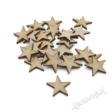 Wooden Craft Star Shapes | Christmas Star - Laserworksuk