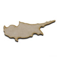 Wooden Cyprus Maps - Cypriot Map Outline Shapes - Laserworksuk