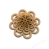 LaserworksUK Craft Flower & Leaves Wooden Daisy Flower Outline Shapes - Craft Flower