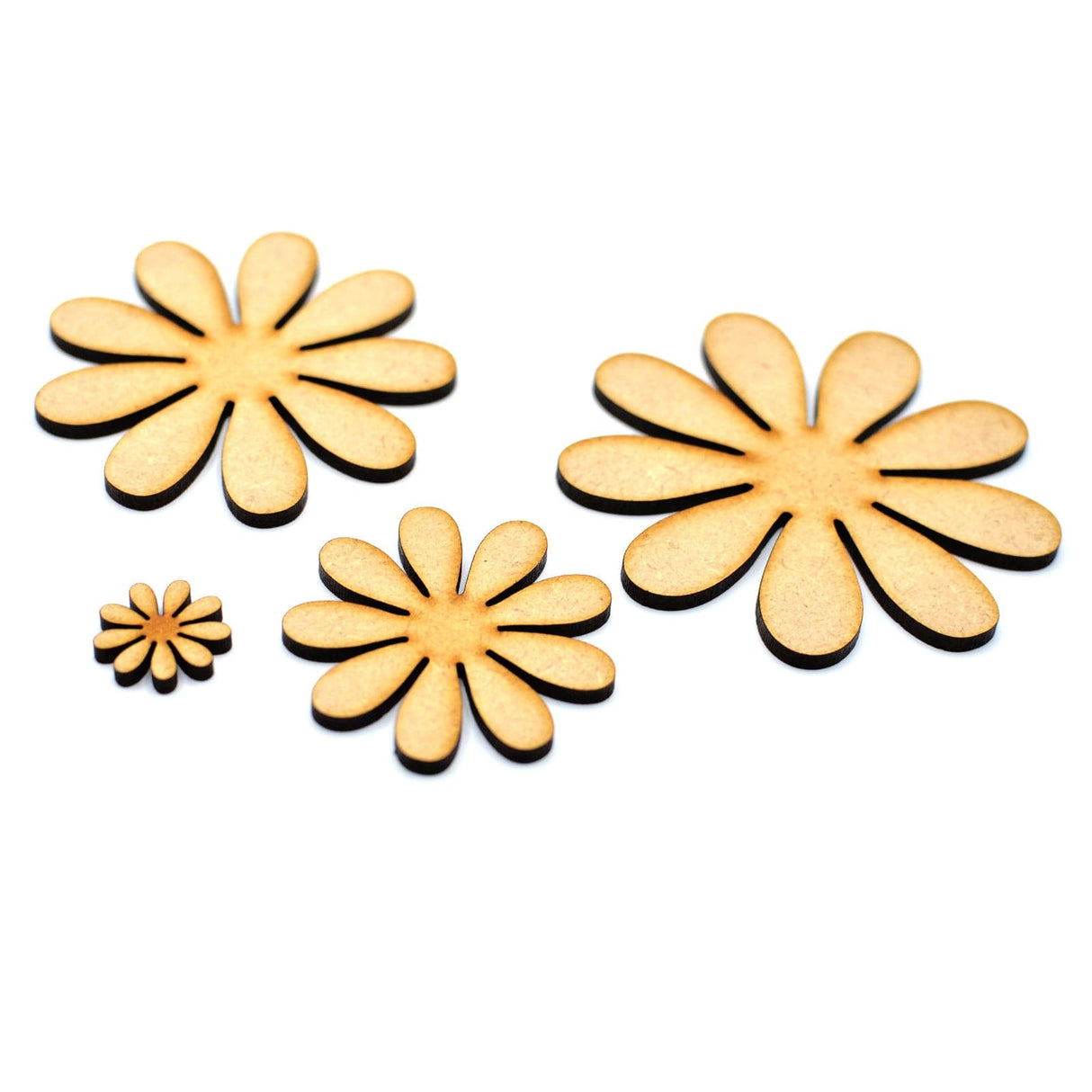 Wooden Daisy Flower Shapes For Crafts - Laserworksuk