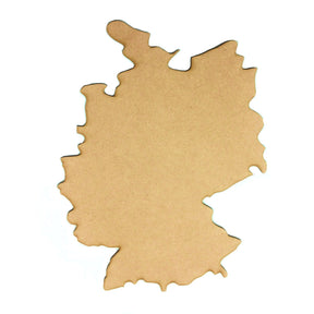 Wooden German Maps - Germany Map Outline Shapes - LaserworksUK