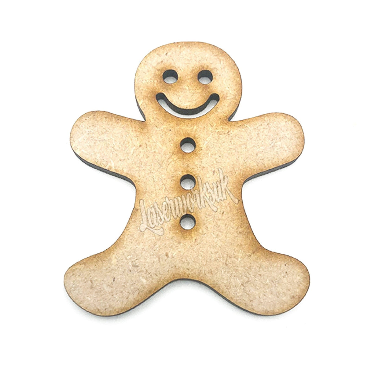 Wooden Gingerbread Man - Craft Shapes - Laserworksuk