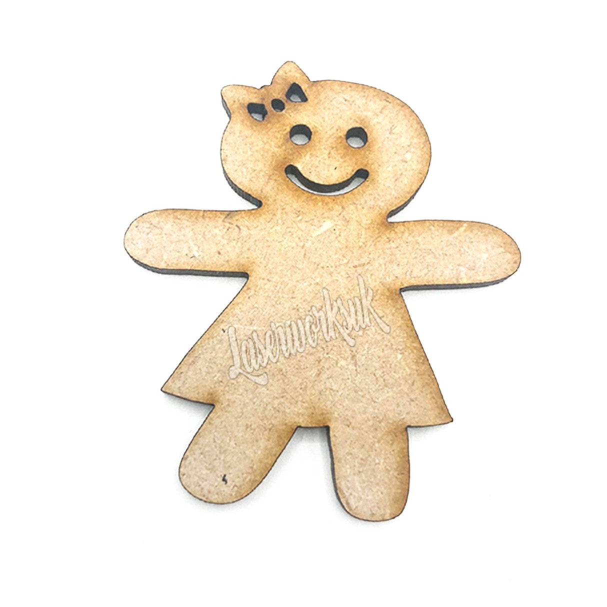 Wooden Gingerbread Man - Craft Shapes - Laserworksuk