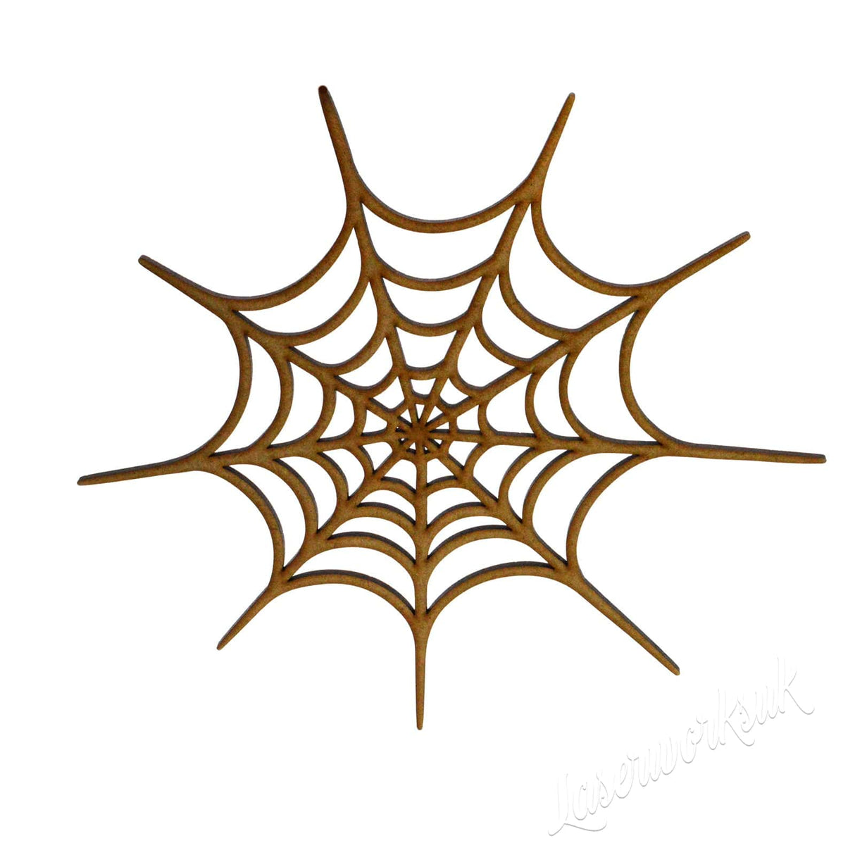 LaserworksUK Halloween Décor Wooden Halloween Spider Web | Laser Cut