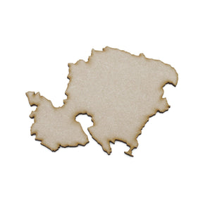 Wooden Hampshire county shapes - Map Outline Shape - LaserworksUK