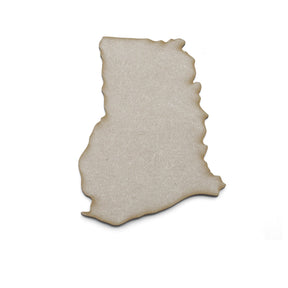 Ghana Outline Map - West Africa Map Shape - LaserworksUK