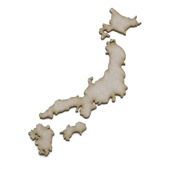 Wooden Japan Outline Map - East Asia Map Shape - Laserworksuk