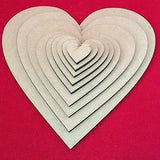 Wooden MDF Craft Hearts Wooden shapes - Laserworksuk