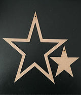 Wooden MDF Dream Catcher Hanging Mobile Nursery Star - Christmas Star Shape - Laserworksuk