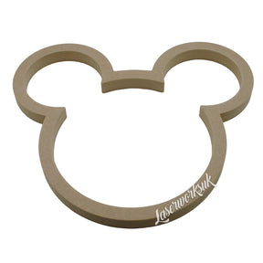 Wooden Mickey Mouse Head - 18mm Blank Shapes - Laserworksuk