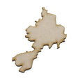 Wooden Sark Map - Channel Island Map Outline Shape - Laserworksuk