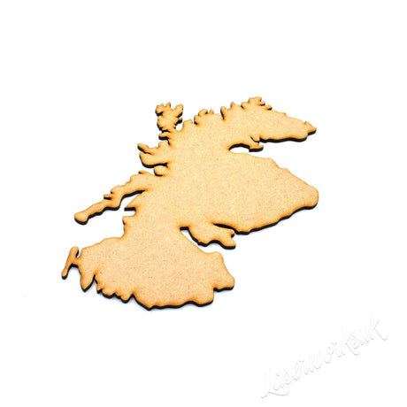 Wooden Scotland Maps - Scottish Map Outline Shapes - Laserworksuk