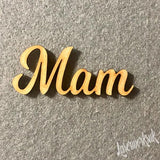 Wooden Script Words - Craft Names - Mum, Mummy, Mother, Mam, Mother - Laserworksuk