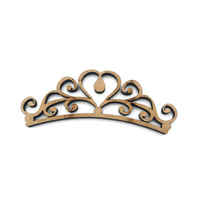Wooden Tiara Craft Shapes - Queen Princess Headband Crown - LaserworksUK
