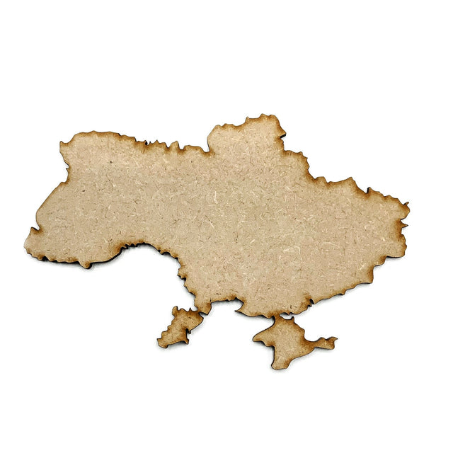 Wooden Ukraine Maps - Ukrainian Map Outline Shapes - Laserworksuk