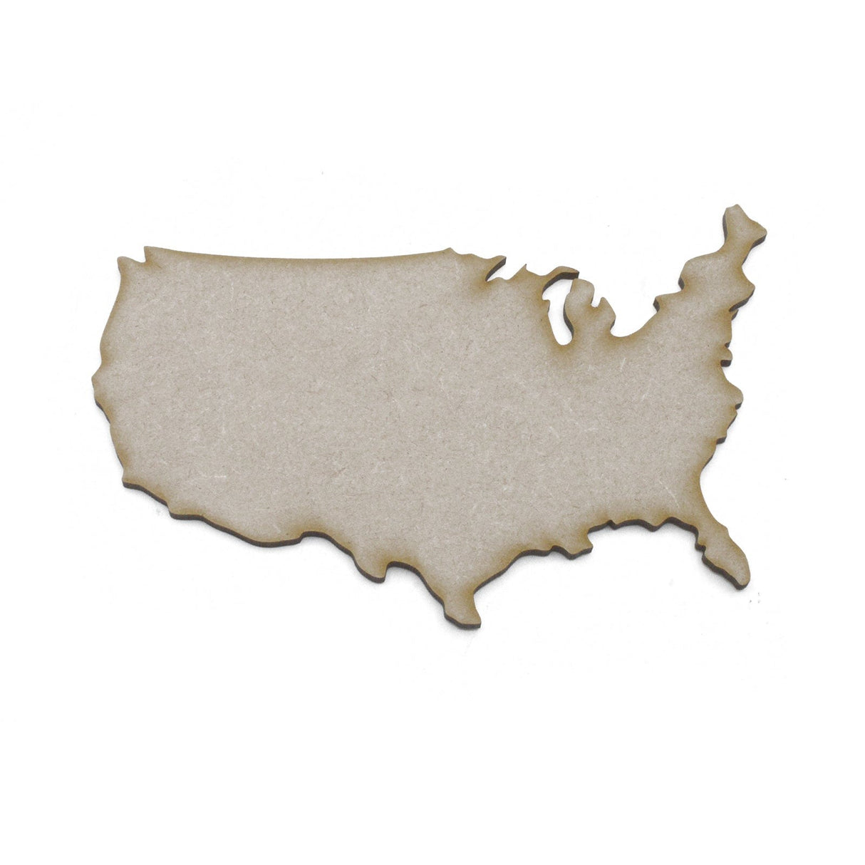 Wooden USA Outline Map - American Map Shape - Laserworksuk