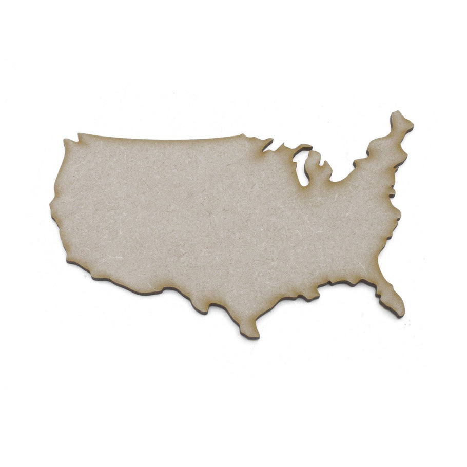 Wooden USA Outline Map - American Map Shape – Laserworksuk