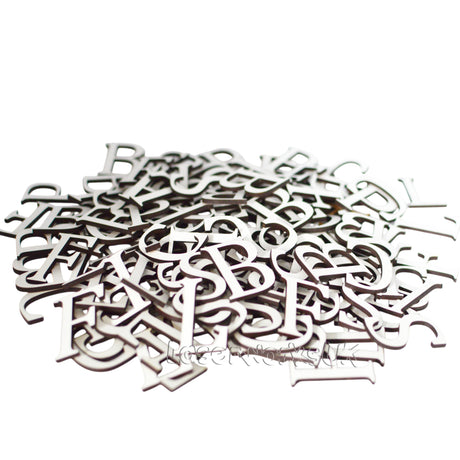 White Painted MDF Wooden Letters - Cambria Font 2cm - 30cm - Laserworksuk