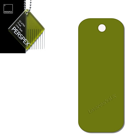 Acrylic Rectangle Keyring Blank Fobs (8cm Pack of 10) - Laserworksuk