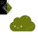 Custom Kawaii Happy Cloud Acrylic Keyring – 40+ Colours Available