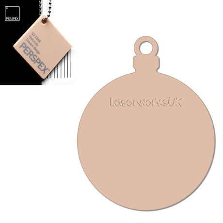 Acrylic Christmas Bauble Blanks (8cm Pack of 6) - Laserworksuk