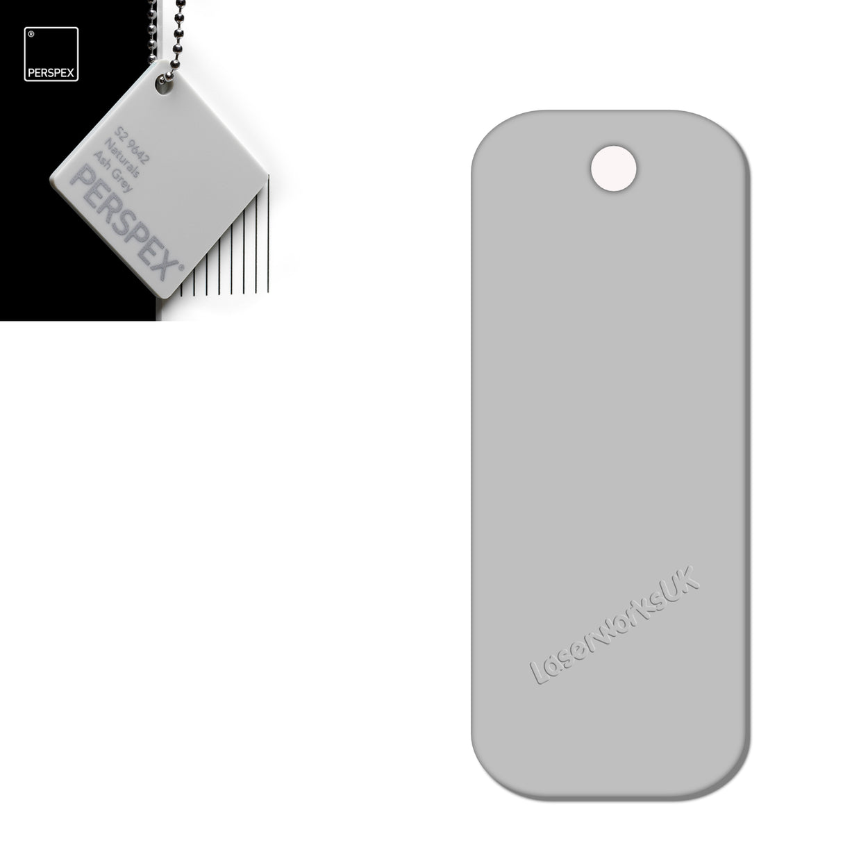 Acrylic Rectangle Keyring Blank Fobs (8cm Pack of 10) - Laserworksuk