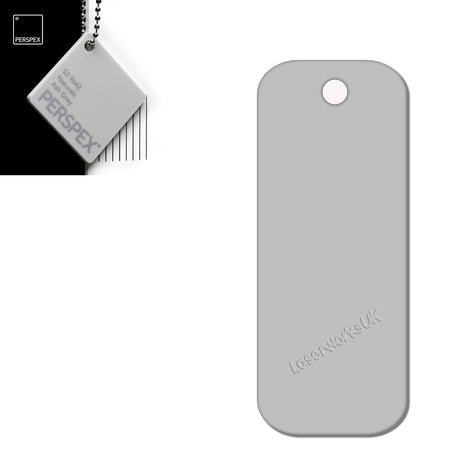 Acrylic Rectangle Keyring Blank Fobs (8cm Pack of 10) - Laserworksuk