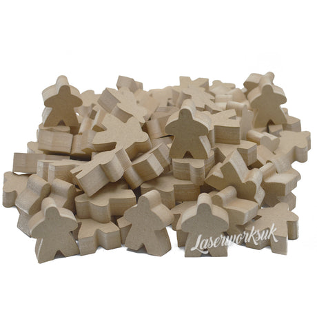 Freestanding Wooden Meeple Craft Shapes - Nursery Décor - Laserworksuk