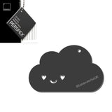Custom Kawaii Happy Cloud Acrylic Keyring – 40+ Colours Available