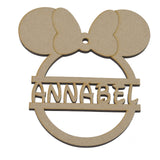Personalised Mickey & Minnie Mouse Style Christmas Tree Bauble - Laserworksuk