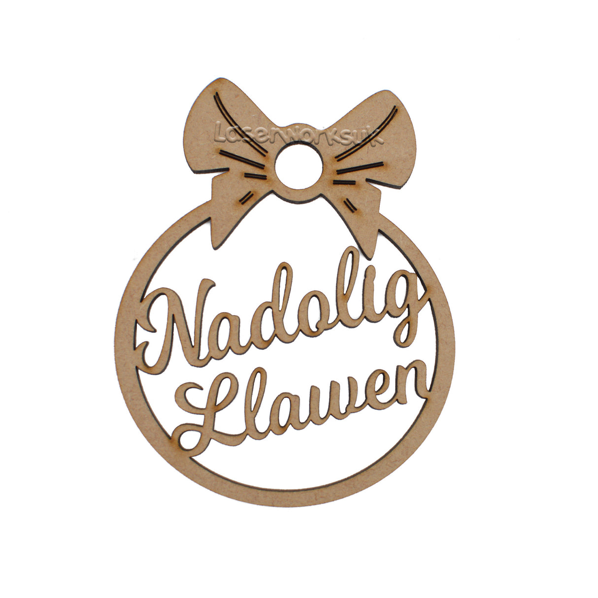 Nadolig Llawen Baubles - Welsh Merry Christmas - LaserworksUK