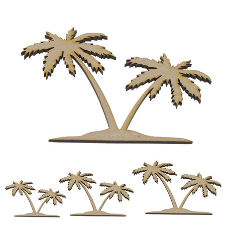 Wooden MDF Palm Tree Craft Shapes - Laserworksuk