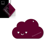 Custom Kawaii Happy Cloud Acrylic Keyring – 40+ Colours Available