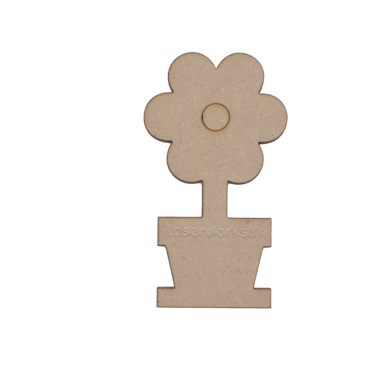 Wooden Craft Flowers in Pots - Perfect For Crafts - LaserworksUK