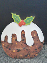 Freestanding Christmas Pudding Layered Shape - Laserworksuk