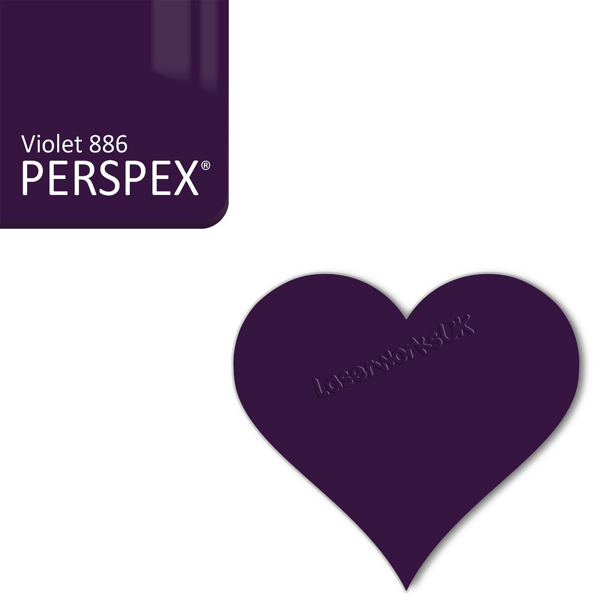 Acrylic Heart Blanks (8cm Pack of 7) - Laserworksuk