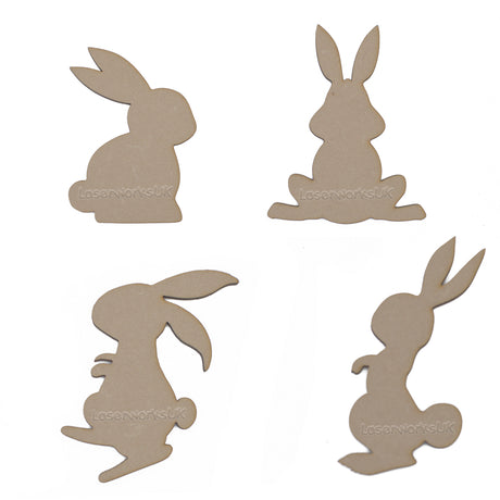 Easter Bunny Craft Rabbit Shapes - LaserworksUK