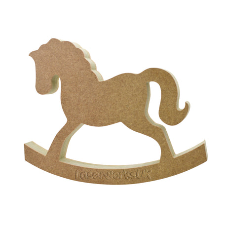 Freestanding Rocking Horse 18mm MDF - Nursery Decor - Laserworksuk